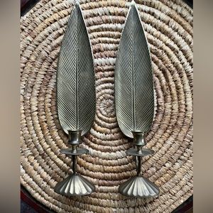 MCM BRASS WALL CANDLESTICK HOLDERS